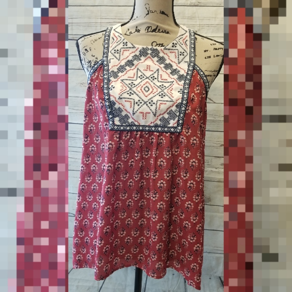NWOT Multi Color Floral Tank Top XL